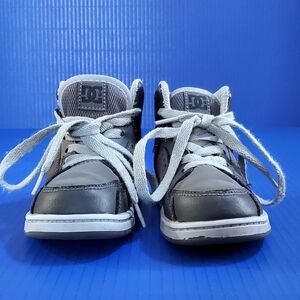 Little Kids Lace Up Hi Skate Shoe - Gray Monochrome